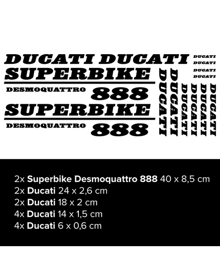 Ducati Superbike Desmoquattro 888 decals set