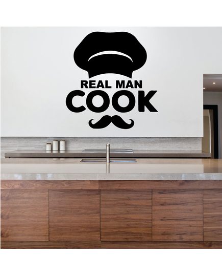 Aufkleber Real Man Cook