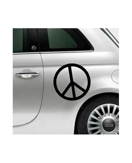 Stencil Fiat 500 Peace & Love Logo