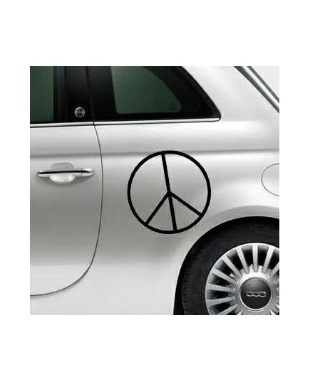 Stencil Fiat 500 Peace & Love III Logo