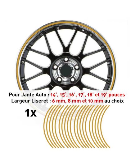 Decal Car Wheel Rim Gold