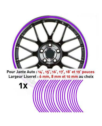 Decal Car Wheel Rim Purple