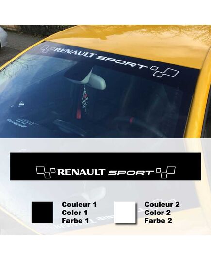 Aufkleber Banner-Sonnenblende Auto Renault Sport