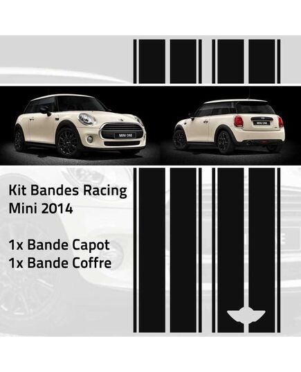 Kit Stickers Bandes Racing Mini 2014 (One et Cooper)