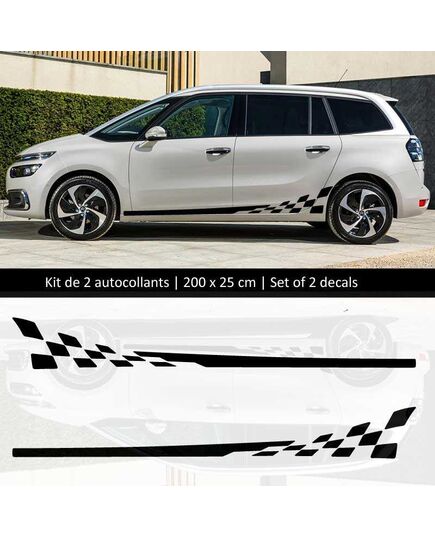 Sticker Set CITROËN Picasso style Racing side stripes decals