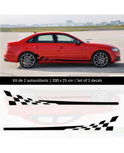 Sticker Set Audi A4 style Racing side stripes decals