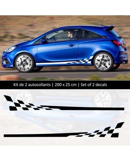 Sticker Set Opel Corsa style Racing side stripes decals