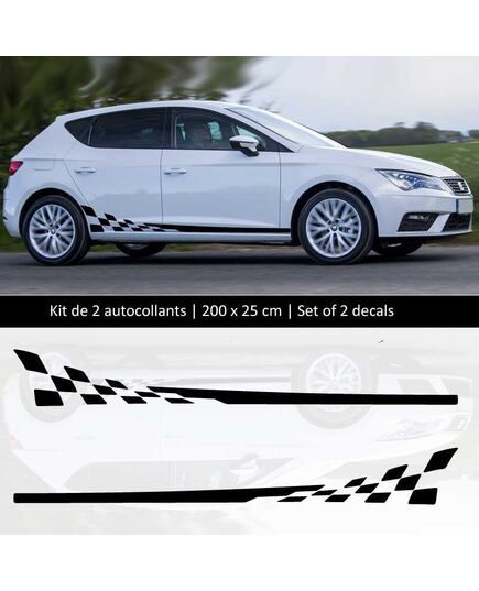 Sticker Set Seat Leon style Racing side stripes decals