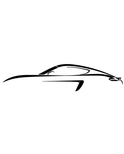 Porsche 718 Cayman Drawing Decal