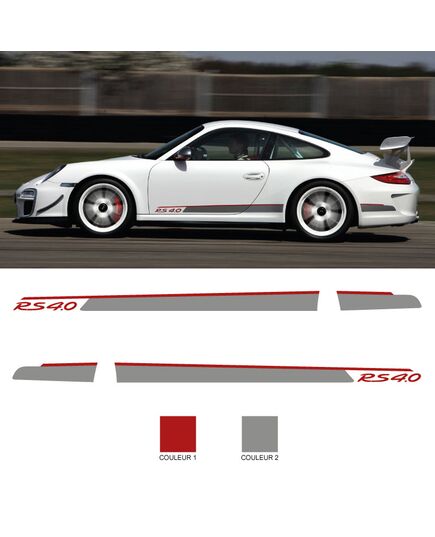Kit stickers Bas de Caisse Porsche 911 RS 4.0