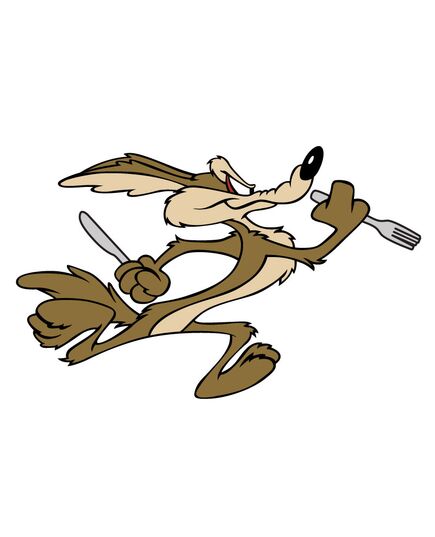 Aufkleber Cartoon Road Runner-Coyote