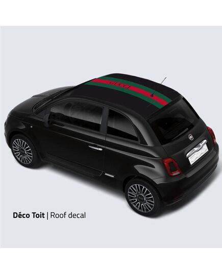 Sticker Deco Toit Auto Fiat 500 Gucci Style