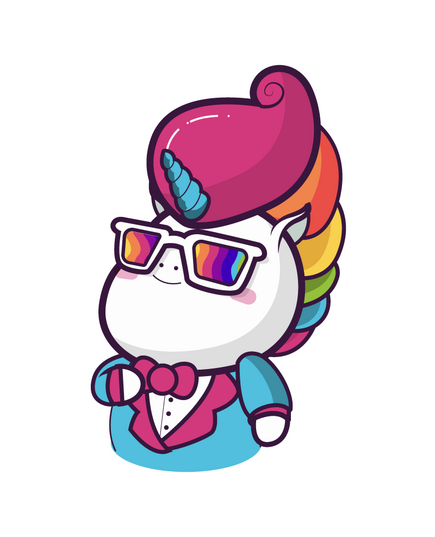 Unicorn Rainbow Boss Decal