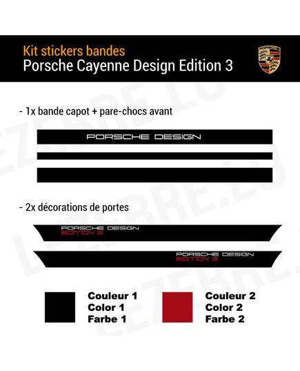 Porsche Cayenne GTS Design Edition 3 Decals Set
