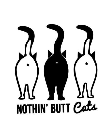 Sticker JDM Nothing Butt Cats