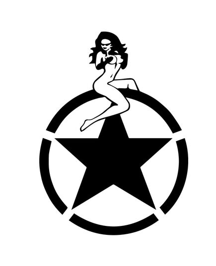 US ARMY STAR Pin-Up Decal
