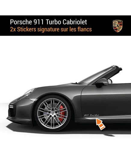 Porsche 911 Turbo Kabriolett Aufkleber (2x)