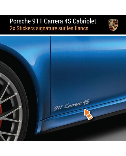 Porsche 911 Carrera 4S Kabriolett Aufkleber (2x)