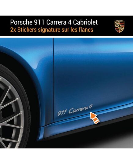 Porsche 911 Carrera 4 Kabriolett Aufkleber (2x)