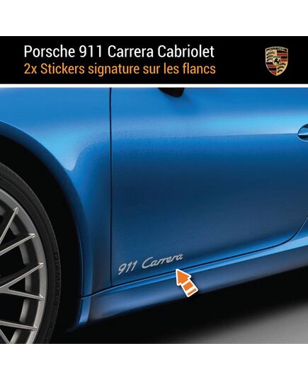 Kit Stickers Flancs Porsche 911 Carrera Cabriolet