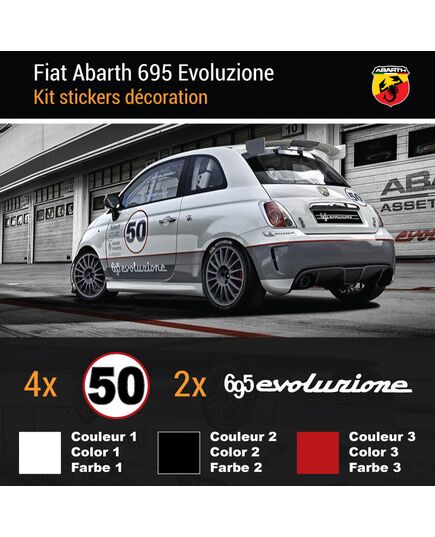 Fiat Abarth 695 Evoluzione Aufkleber Set