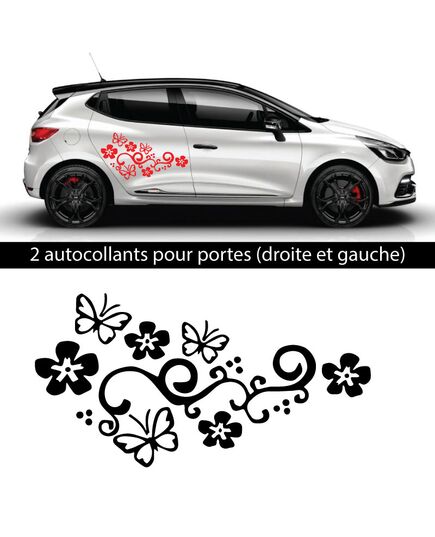 Car Side Renault Clio 2018 Butterfly Decals Set