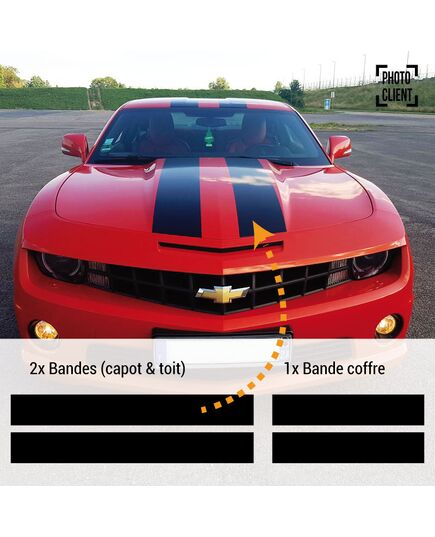 Kit Stickers Bandes Chevrolet Camaro SS 2013