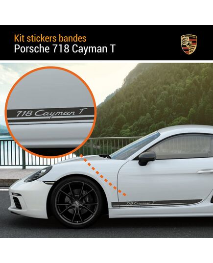 Kit Stickers Bandes Porsche 718 Cayman T
