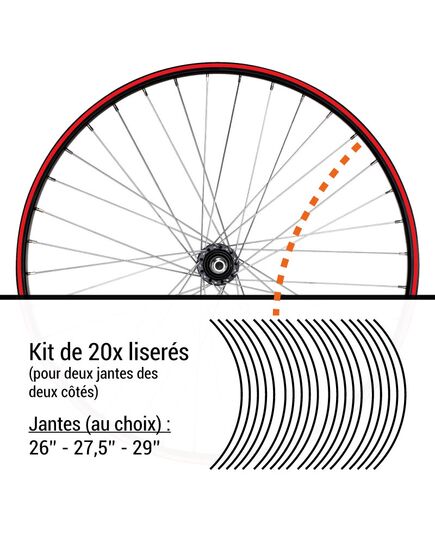 Bike Wheel Rim Decals Set