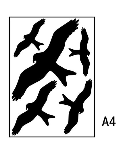 Birds Silhouettes Windows Decals (A4 Format)