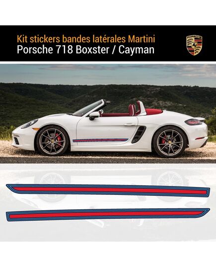 Porsche 718 Boxster Martini Stripes Decals