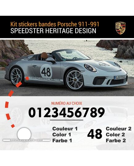 Kit Stickers Porsche 911-991 Speedster Heritage Edition