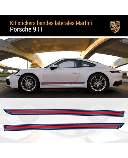 Kit Stickers Bandes Latérales Martini Porsche 911