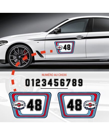 Kit Stickers Portes Voiture Martini International Club Racing