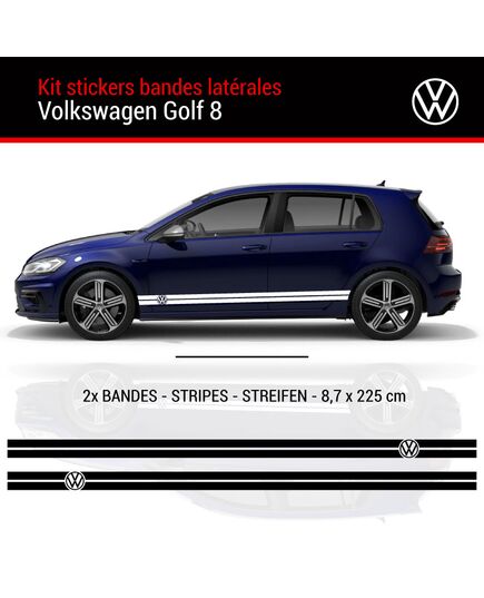 Kit Stickers Bandes Latérales VW Golf 8