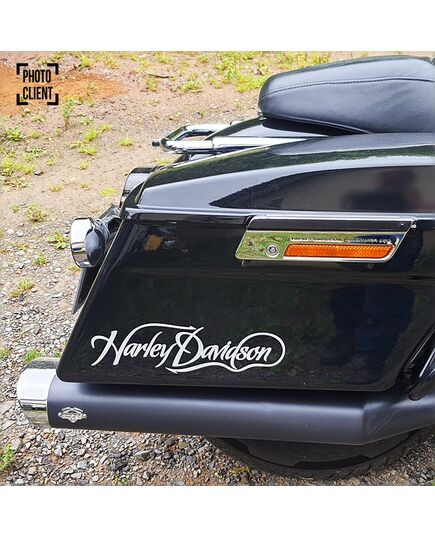 Sticker Harley Davidson Logo écriture cursive ★
