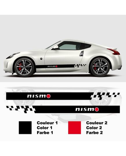 Kit Stickers Bandes Latérales Nissan 370z Nismo