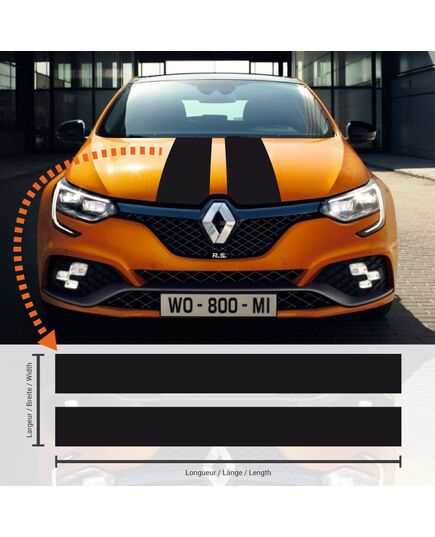 ​Renault Megane IV Doppelt Streifen Aufkleber