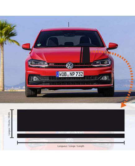 Volkswagen Polo Racing Stripes Decal #2