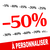 Sticker vitrine -50% a personnaliser