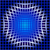 Sticker Déco Illusion Optique Bleu