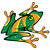 Sticker Frosch colorée