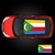 Comoros flag car roof sticker