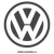 Sticker Carbone Volkswagen VW Logo