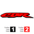 Honda CBR logo bicolor Aufkleber