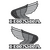 Honda old grey logo tank Decal Set