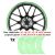 Decal Car Wheel Rim Lime green