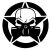 Sticker Étoile US ARMY Star Punisher Biohazard