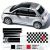 Fiat 500 F1 Limited Edition Autodach und Streifen Aufkleber