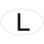 "L" Car License Plate Luxembourg Decal